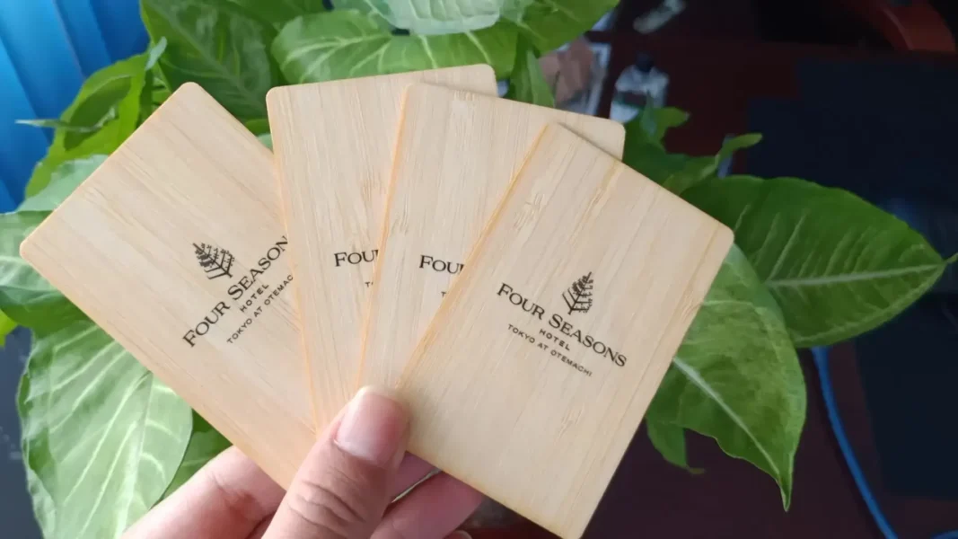 Custom Laser Engraved/Burnt Wood Business Card Size NFC Menu #3 - Image 8