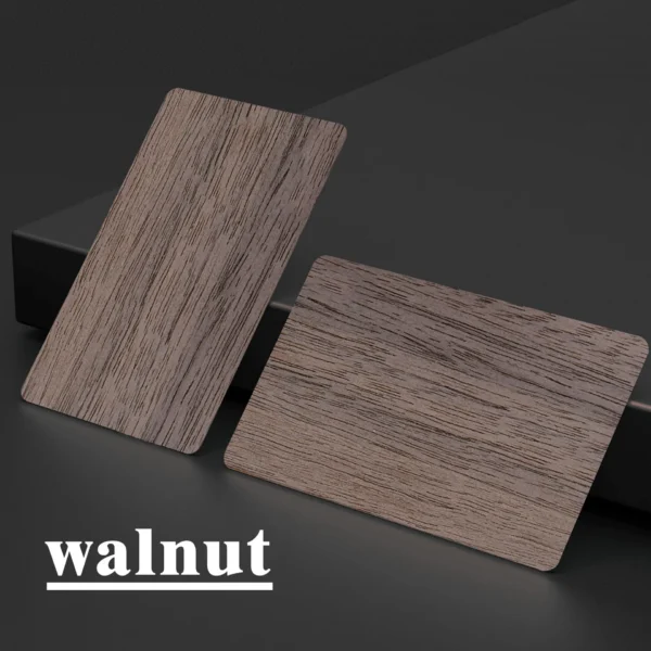 Custom Laser Engraved/Burnt Wood Business Card Size NFC Menu #3 - Image 4