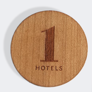 Custom Laser Engraved/Burnt Wood Coaster NFC Menu #1